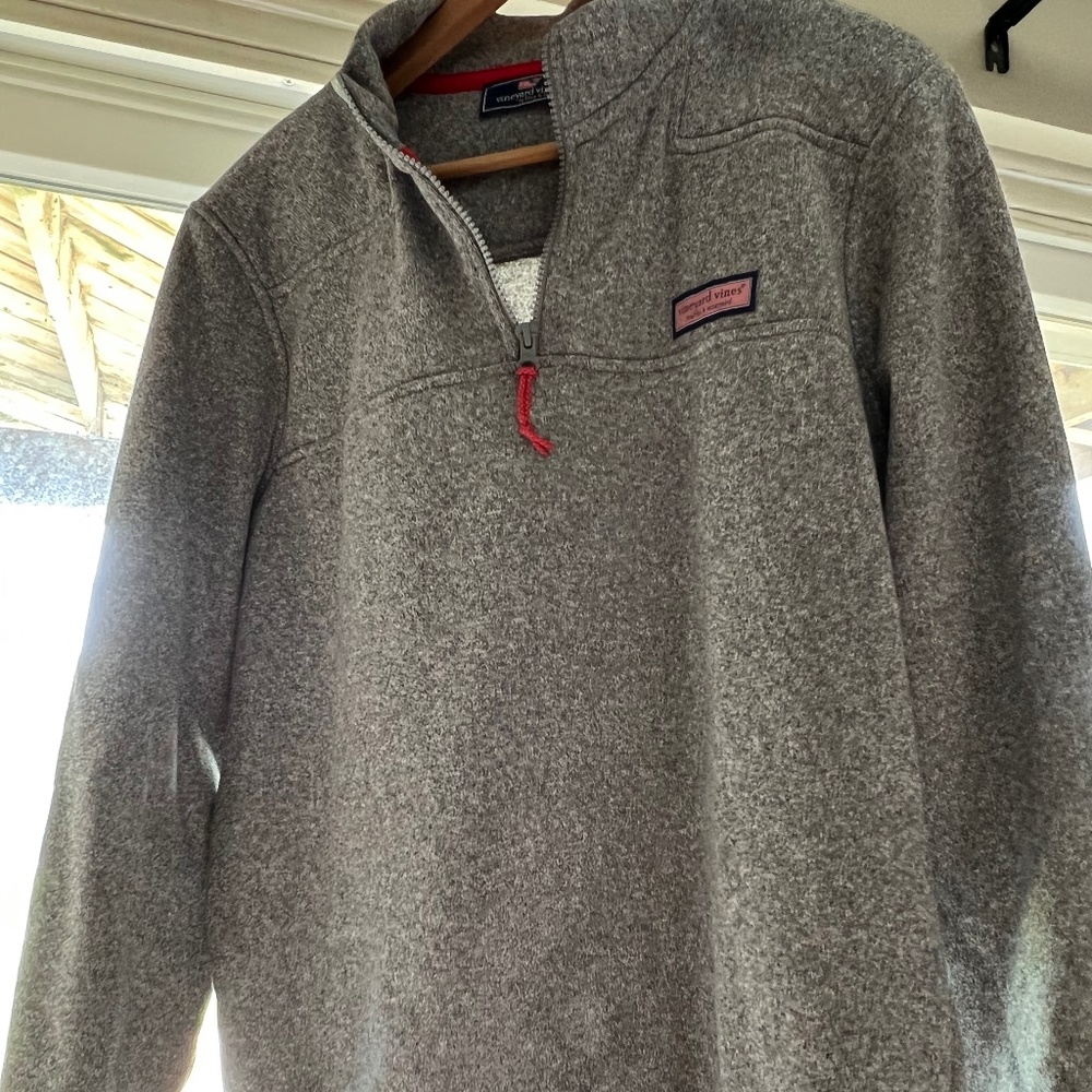 Vineyard Vines quarter zip graphite gray